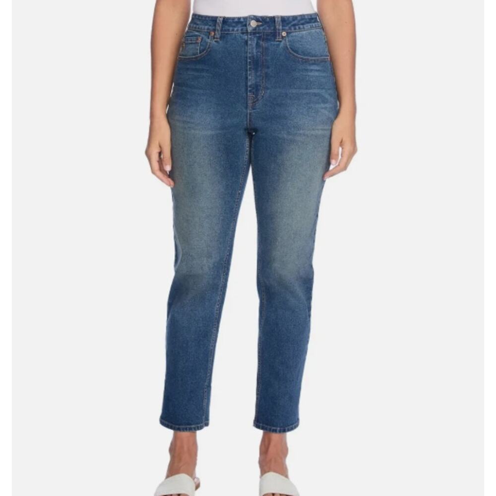 Frye High Rise Amari Medium Wash Roll Cuff Jeans 1859395 size 12/31 EUC - Picture 2 of 10